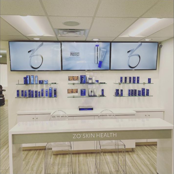 Multiple displays installed by Kalieb Designs for a business